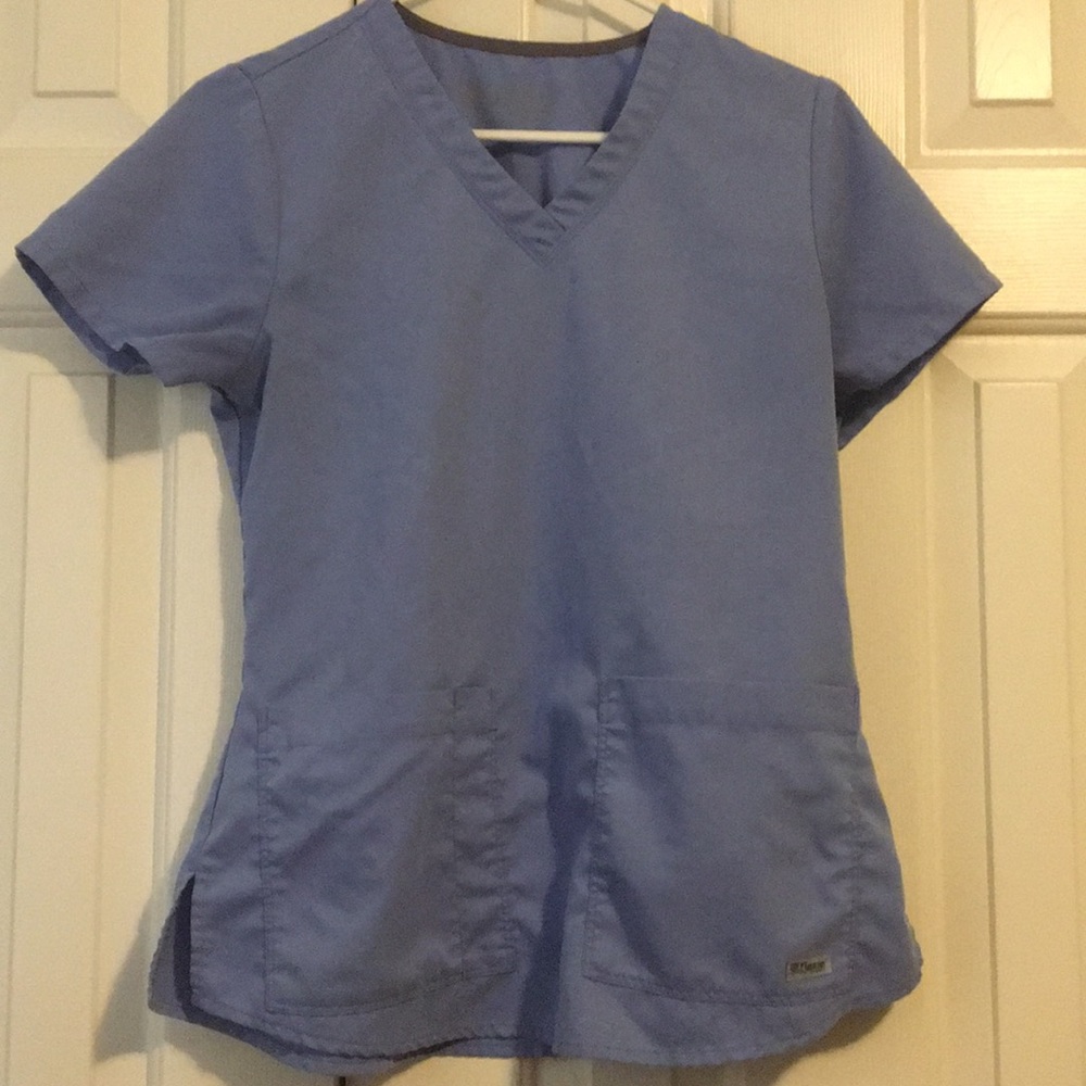 Light blue greys anatomy top